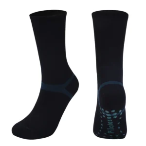 Chaussettes pilates longues noires et vertes